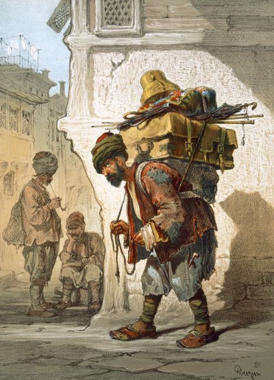 A Porter of Goods, 1865 by Amadeo Preziosi